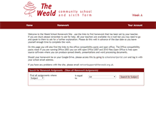 Tablet Screenshot of homework.theweald.org.uk